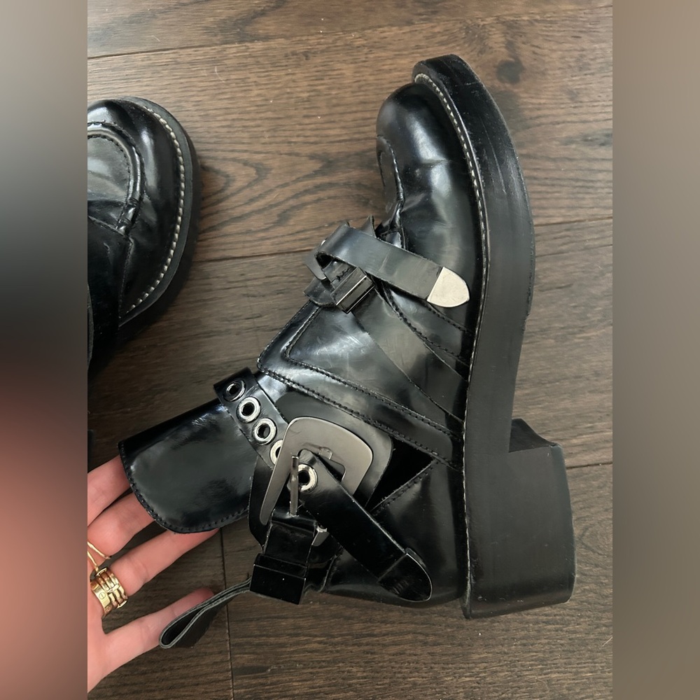Balenciaga black combat moto boots - Picture 8 of 13